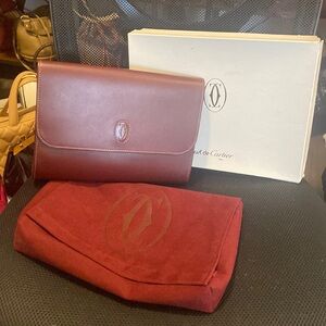 Cartier Clutch With Box Dust Bag And Authenticity Card